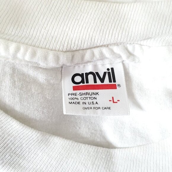 Vintage Boston Tall Ships T Shirt Sz L 500 Years 1992 White Purple Nautical - Picture 5 of 6